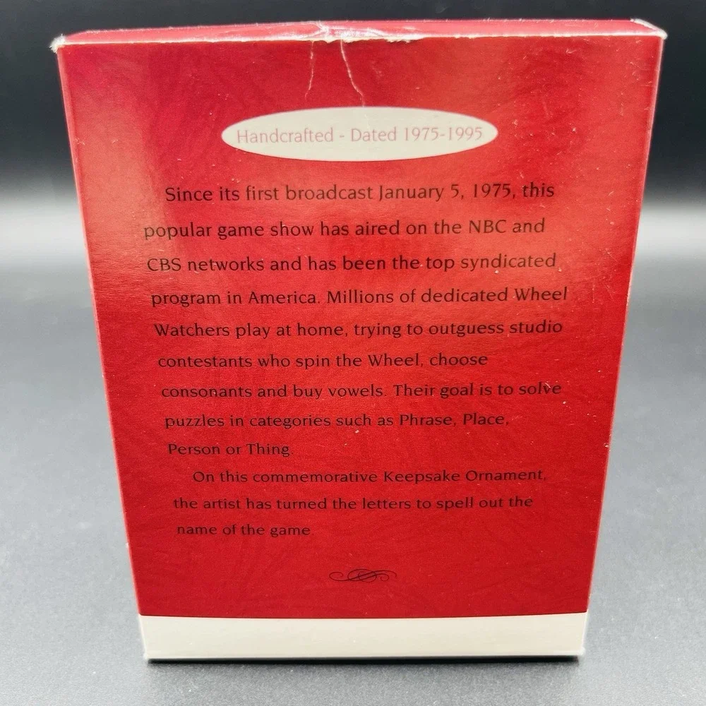 Hallmark‎ Keepsake Ornament Anniversary Edition Wheel Of Fortune 11-8-20